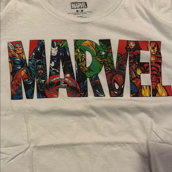 Marvel White Short Sleeve Tee with Graphic Design - Picture 3 of 3